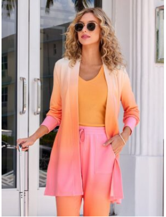 Ombre Lounge Duster Pink/Orange