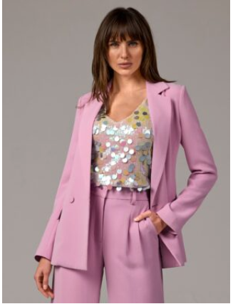 Effortless Drape Blazer Pink Lavender