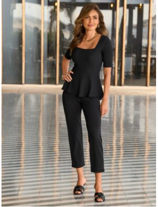 Beyond Travel Crop Pant Jet Black